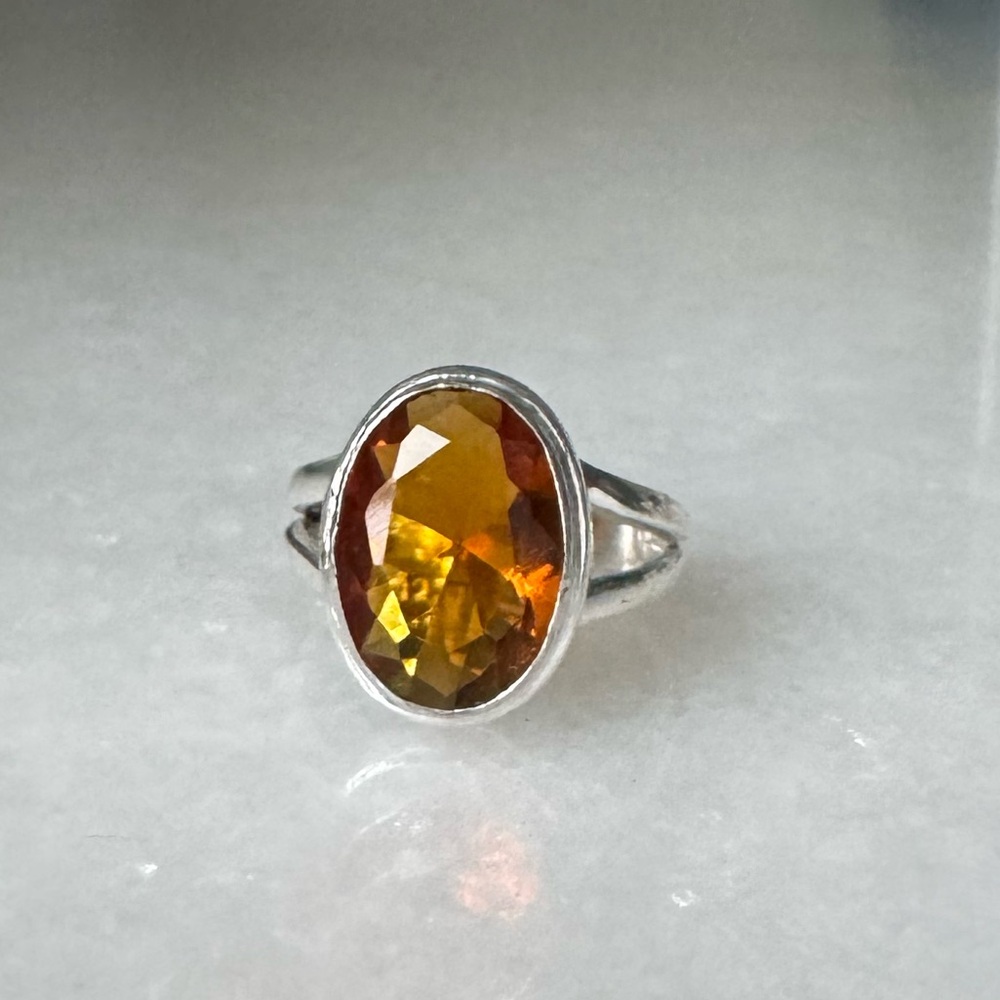 NWOT Sundance Golden Horizon Ring, Citrine, Sterling Silver
